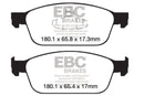 EBC 12+ Ford Focus 2.0 Turbo ST Redstuff Front Brake Pads