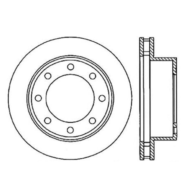 StopTech Power Slot 00-05 Ford Excursion / 99-04 F250/F350 Front Right Slotted CRYO Brake Rotor