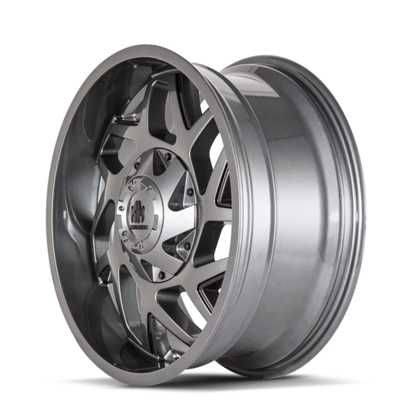 Mayhem 8106 Hatchet 20x9 / 8x180 BP / 18mm Offset / 124.1mm Hub Gloss Gunmetal w/ Black Wheel