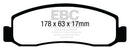 EBC 11 Ford F250 (inc Super Duty) 6.2 (2WD) Extra Duty Front Brake Pads