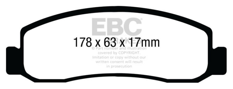 EBC 11 Ford F250 (inc Super Duty) 6.2 (2WD) Yellowstuff Front Brake Pads