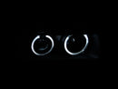 ANZO 1992-1998 BMW 3 Series E36 Projector Headlights w/ Halo Black G2 1 pc