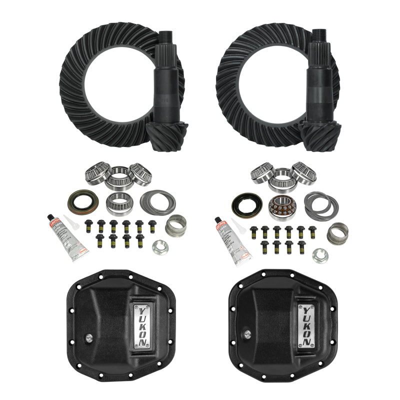 Yukon Gear & Install Kit Package for Jeep Rubicon JL/JT w/ D44 Front & Rear in a 4.88 Ratio Stage 2