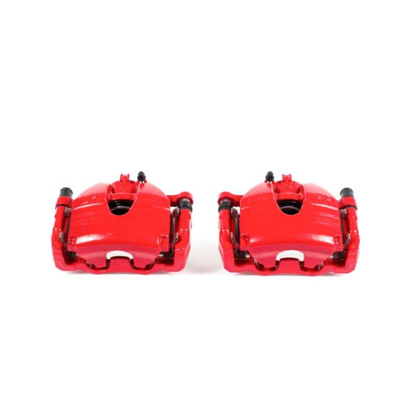 Power Stop 07-08 Infiniti G35 Front Red Calipers w/Brackets - Pair