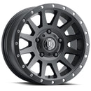 ICON Compression 17x8.5 5x150 25mm Offset 5.75in BS 110.1mm Bore Satin Black Wheel