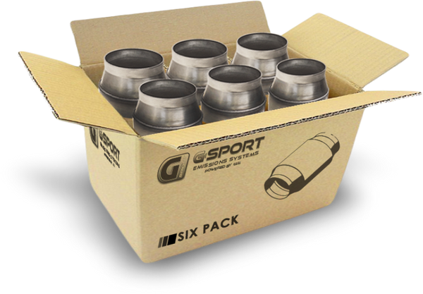 GESI G-Sport 6PK 400 CPSI EPA Approved 2.5in Inlet/Outlet GEN2 High Output Catalytic Conv Assembly