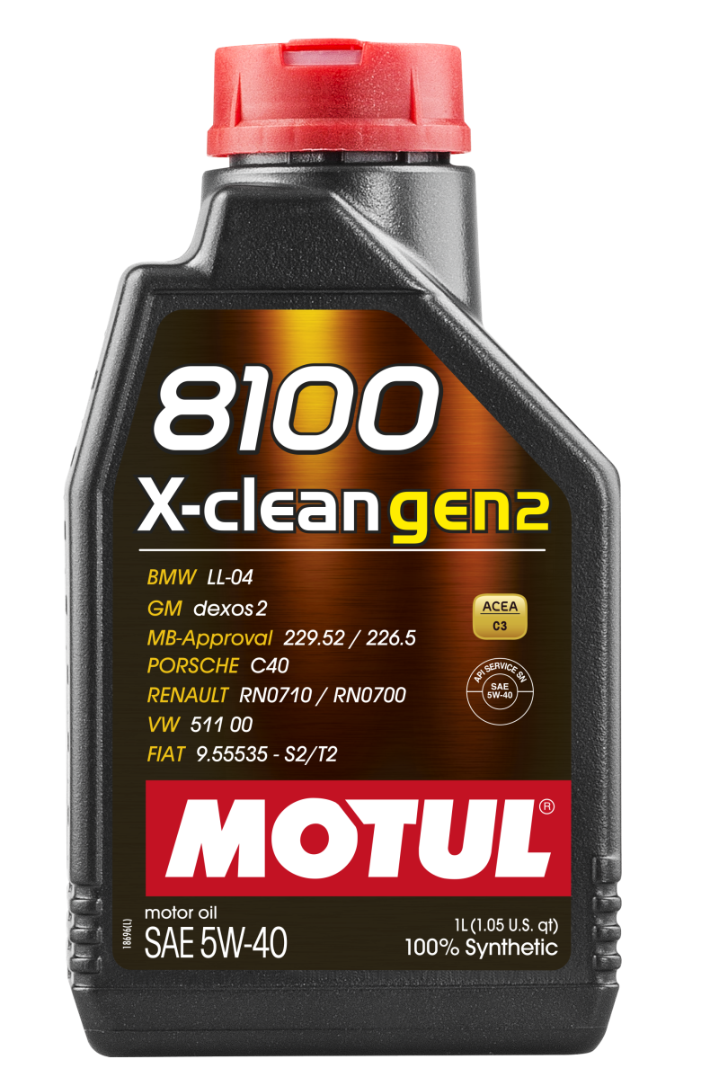 Motul 1L Synthetic Engine Oil 8100 X-CLEAN Gen 2 5W40 - Case of 19