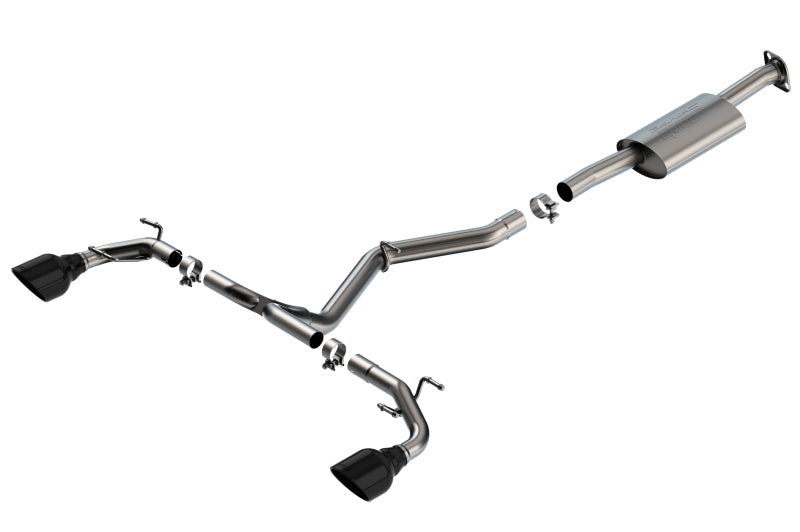 Borla 22-23 Subaru BRZ/Toyota 86 2.4L RWD GR86 AT/MT S-Type Catback Exhaust - Black Chrome Tips