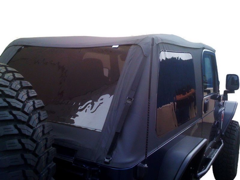 Rampage 2004-2006 Jeep Wrangler(TJ) LJ Unlimited Frameless Soft Top Kit - Black Diamond