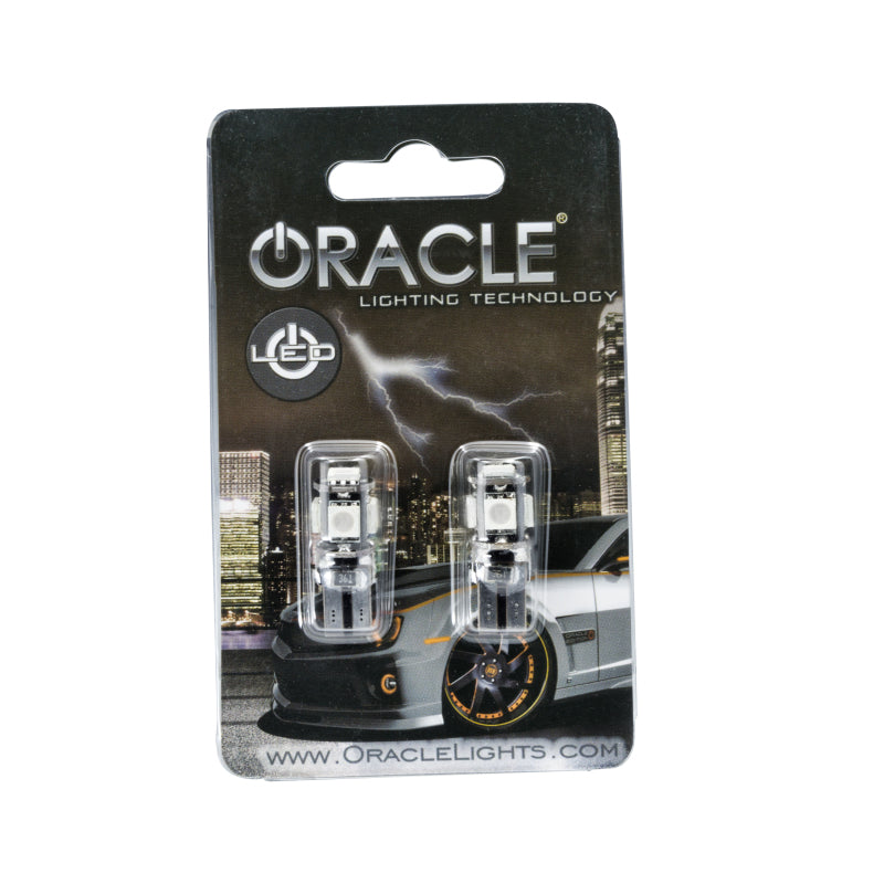 Oracle T10 5 LED 3 Chip SMD Bulbs (Pair) - Aqua