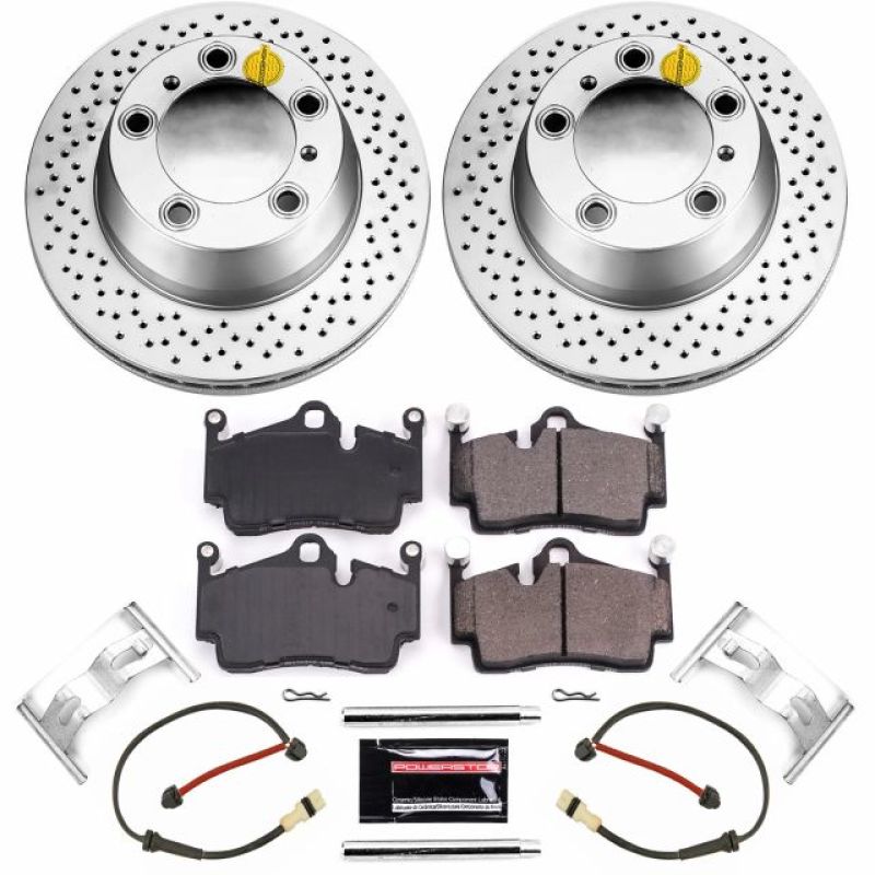 Power Stop 05-12 Porsche Boxster Rear Z23 Evolution Sport Coated Brake Kit