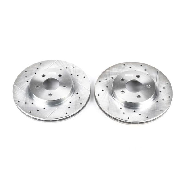 Power Stop 02-08 Jaguar X-Type Front Evolution Drilled & Slotted Rotors - Pair