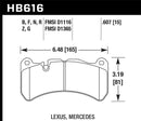 Hawk 05-06 Mercedes-Benz CLK55 AMG ER-1 Front Brake Pads (For Brembo Calipers)