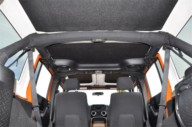 DEI 07-10 Jeep Wrangler JK 4-Door Leather Look Headliner 4-pc - Black