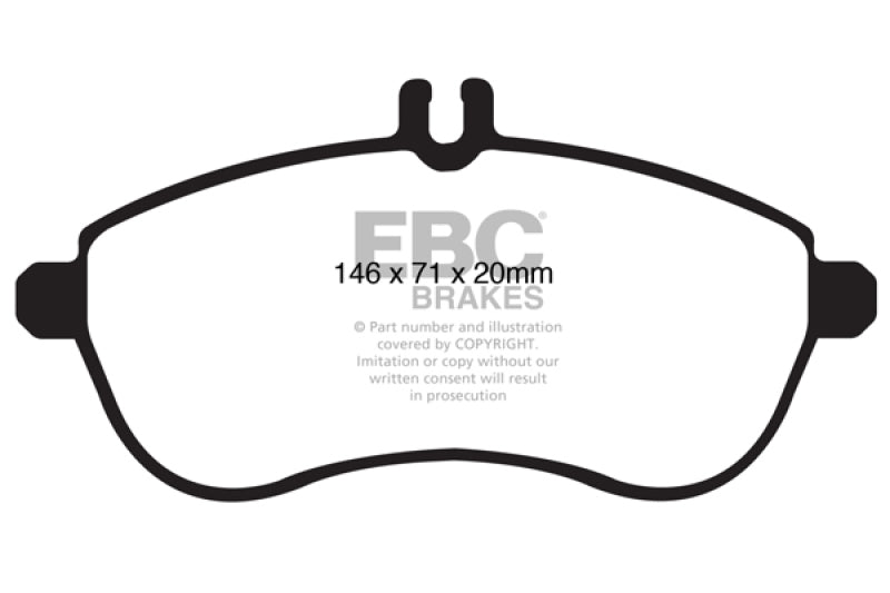 EBC 12-14 Mercedes-Benz C250 (W204) 1.8 Turbo Redstuff Front Brake Pads