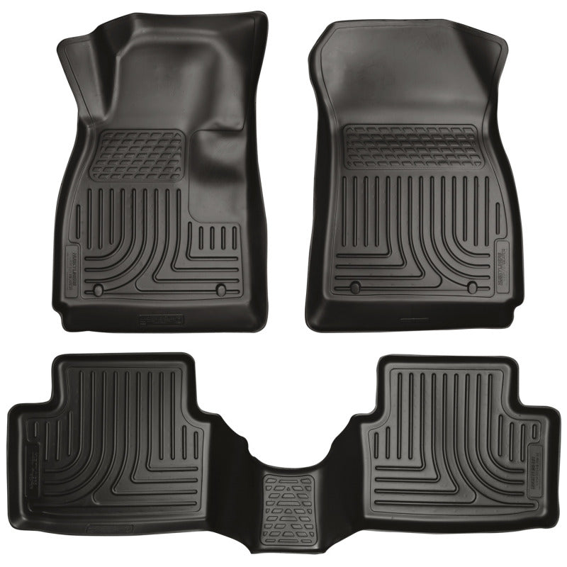 Husky Liners 12-14 Chevrolet Sonic Weatherbeater Black Front & 2nd Seat Floor Liners