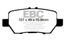 EBC 05-08 Acura RL 3.5 Redstuff Rear Brake Pads