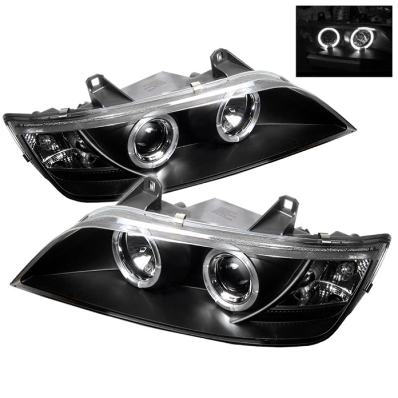 Spyder BMW Z3 96-02 Projector Headlights LED Halo Black High H1 Low H1 PRO-YD-BMWZ396-HL-BK