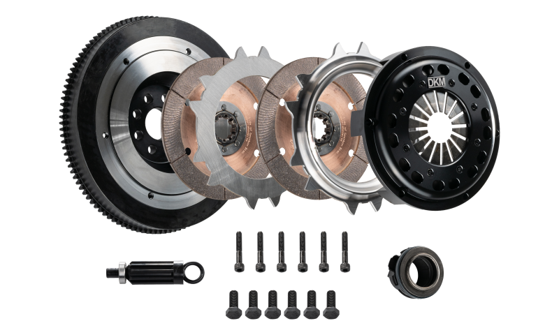 DKM Clutch 01-06 Mini Cooper/S R53 184mm Ceramic Twin Disc MR Clutch w/Flywheel (750 ft/lbs Torque)