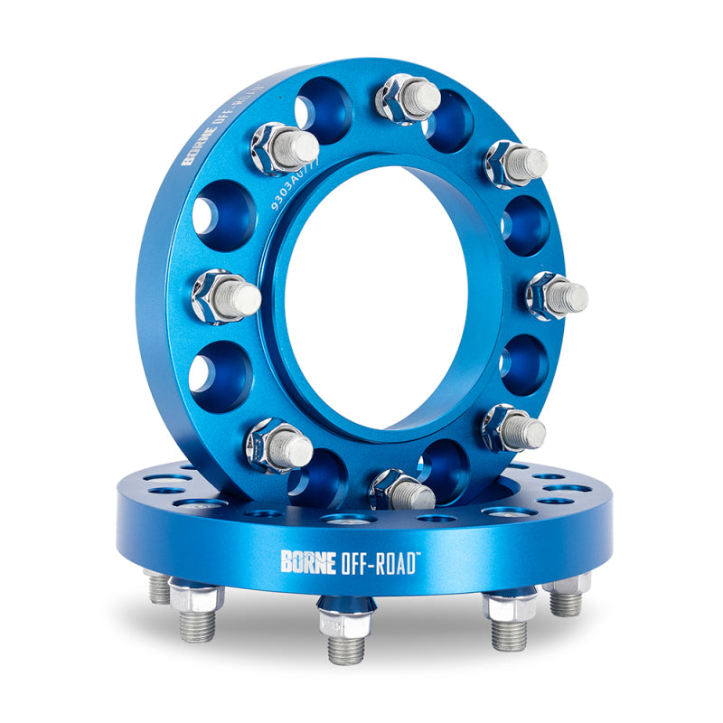 Mishimoto Borne Off-Road Wheel Spacers - 8X165.1 / 121.3 / 38.1 M14 - Blue