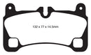 EBC 08 Porsche Cayenne 4.8 Turbo Yellowstuff Rear Brake Pads