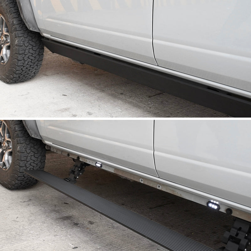 Go Rhino 07-13 Chevrolet Silverado 1500 4DR Crew Cab E1 Electric Running Board Kit - Textured Black