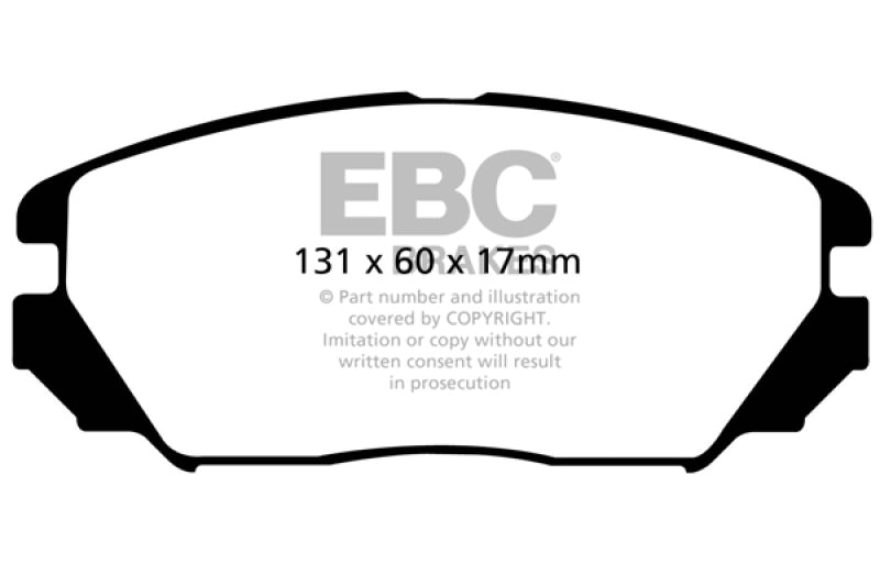 EBC 08-09 Hyundai Azera 3.3 Yellowstuff Front Brake Pads
