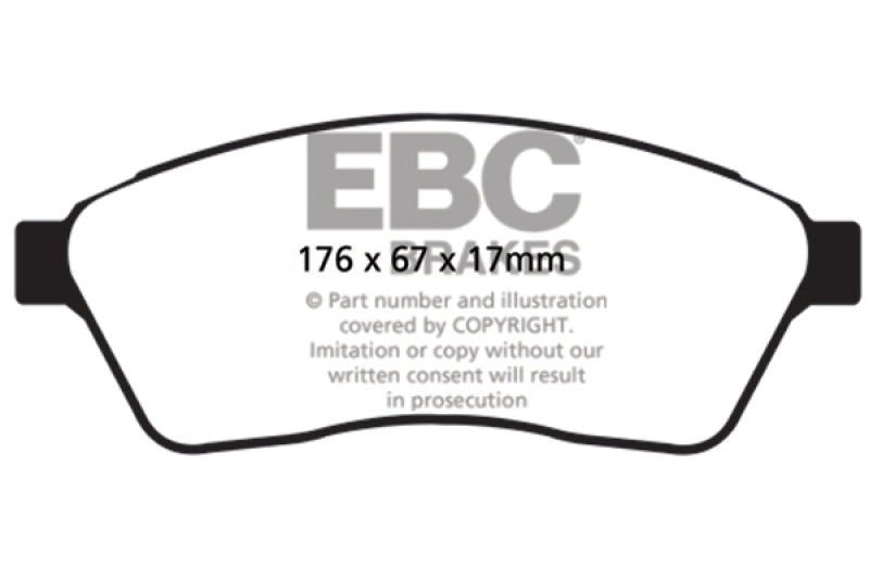 EBC 10-11 Cadillac SRX 2.8 Turbo Redstuff Front Brake Pads