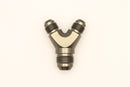 DeatschWerks 6AN Male Flare + 6AN Male Flare to 8AN Male Flare Y Block Fitting