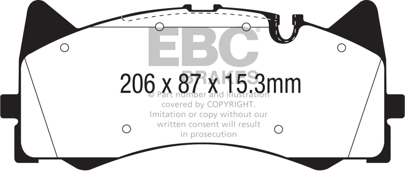 EBC 2015+ Mercedes-Benz C63 Amg (W205) 4.0L Twin Turbo Bluestuff Front Brake Pads