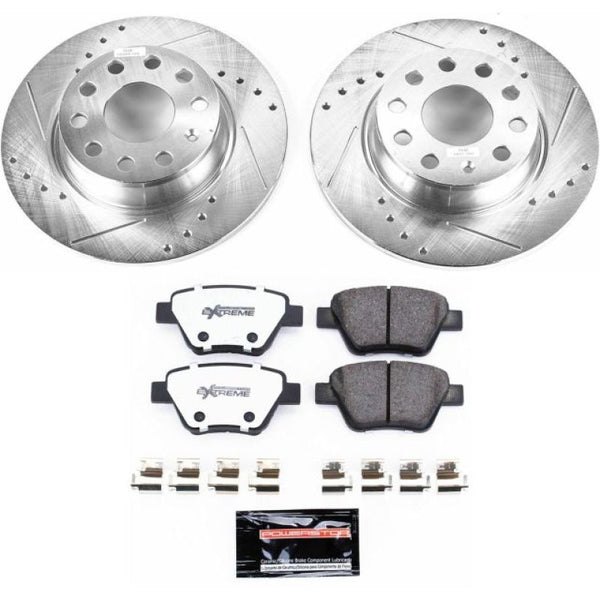 Power Stop 10-12 Audi A3 Rear Z26 Street Warrior Brake Kit