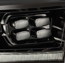 AlphaRex 09-18 Dodge Ram 2500HD LUXX LED Proj Headlights Plank Style Black w/Seq Signal/Smoked DRL