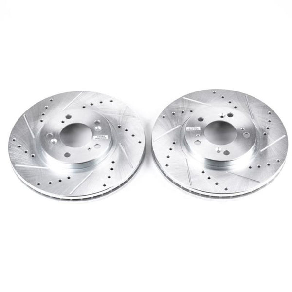 Power Stop 99-04 Acura RL Front Evolution Drilled & Slotted Rotors - Pair