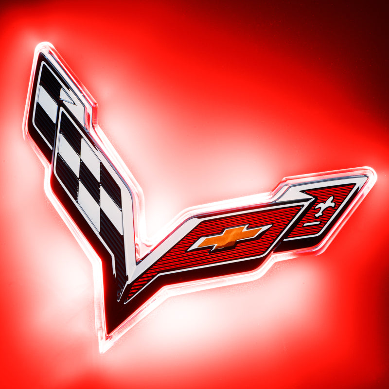 Oracle Corvette C7 Rear Illuminated Emblem - Red