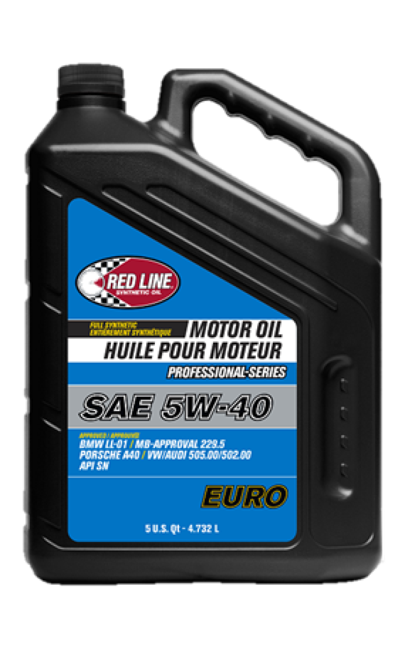 Red Line Professional Series Euro 5W40 Motor Oil - 5 Quart - Case of 3