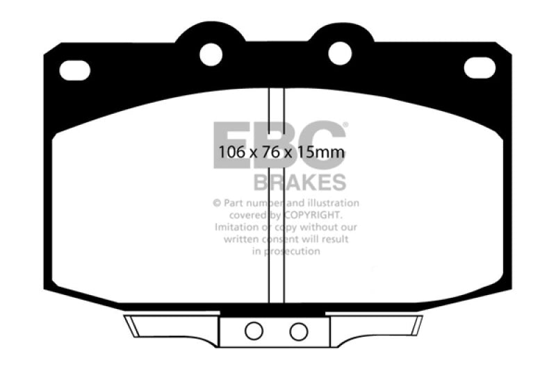 EBC 86-89 Mazda RX7 2.4 (1.3 Rotary)(Vented Rear Rotors) Bluestuff Front Brake Pads