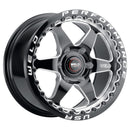 Weld 20x9.5 Ventura 6 Beadlock 6x127 ET35 BS6.625 Gloss BLK MIL DIA 78.1