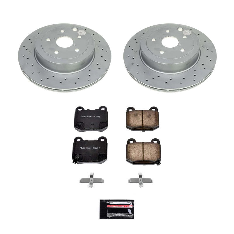 Power Stop 2021 Subaru WRX Rear Z17 Coated Brake Kit