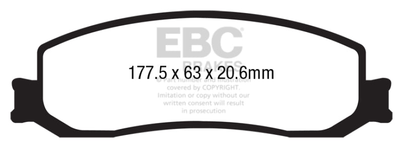EBC 12 Ford F250 (inc Super Duty) 6.2 (2WD) Extra Duty Front Brake Pads