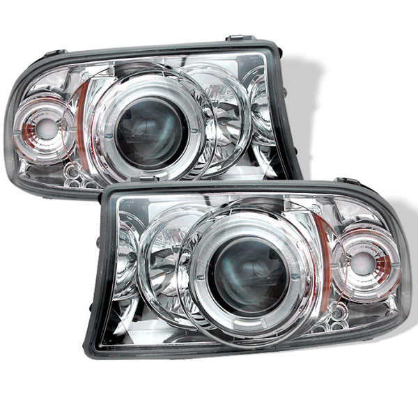 Spyder Dodge Dakota 97-04/Durango 98-03 1PC Projector Headlights LED Halo LED Chrm PRO-YD-DDAK97-C