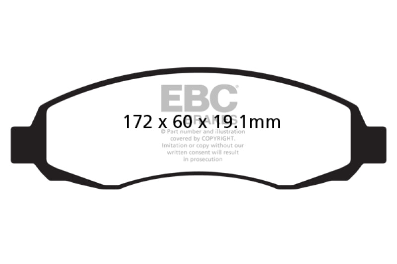 EBC 03-04 Dodge Dakota 2WD 3.7 Yellowstuff Front Brake Pads