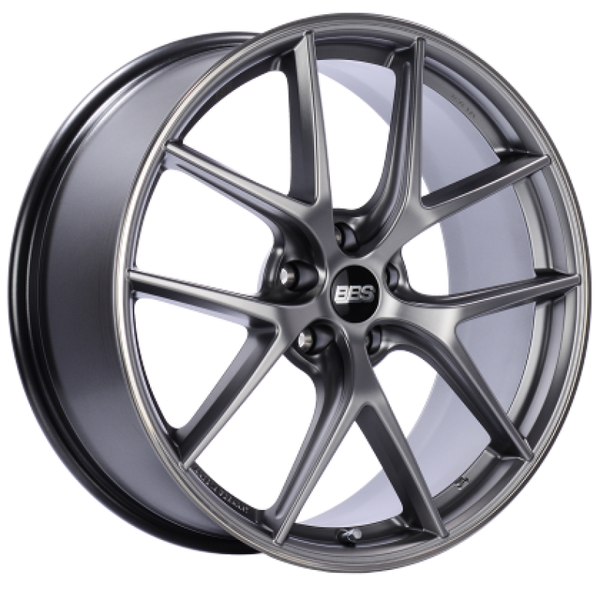 BBS CI-R 20x9 5x112 ET37 Platinum Silver Polished Rim Protector Wheel - 82mm PFS/Clip Required