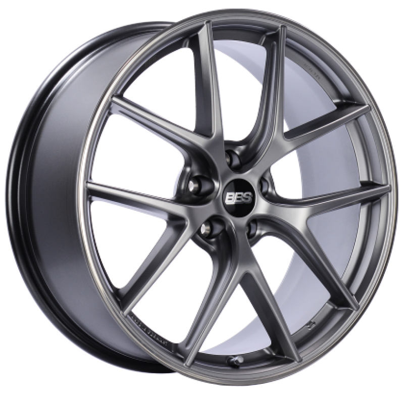 BBS CI-R 19x8.5 5x114.3 ET43 Platinum Silver Polished Rim Protector Wheel -82mm PFS/Clip Required
