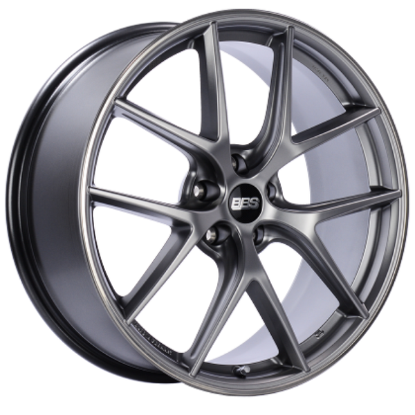 BBS CI-R 19x8.5 5x120 ET35 Platinum Silver Polished Rim Protector Wheel -82mm PFS/Clip Required