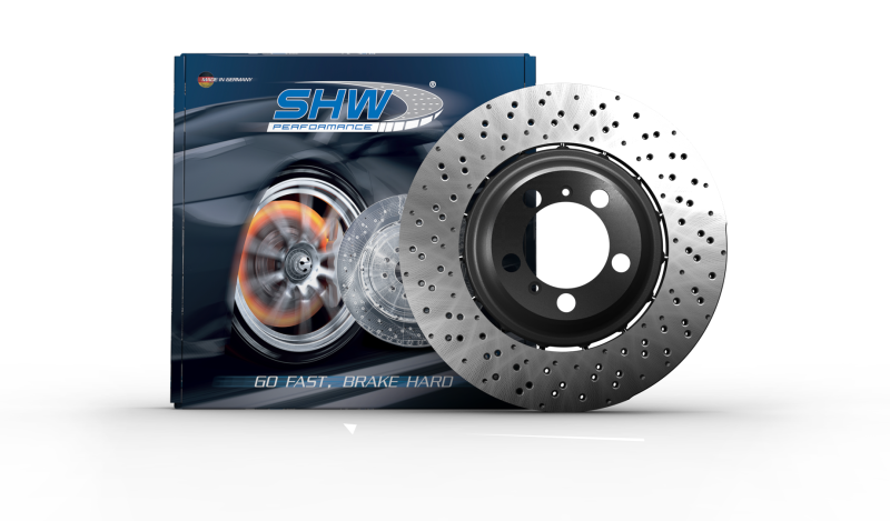 SHW 08-14 Mercedes-Benz CL63 AMG Front Dimpled Lightweight Brake Rotor