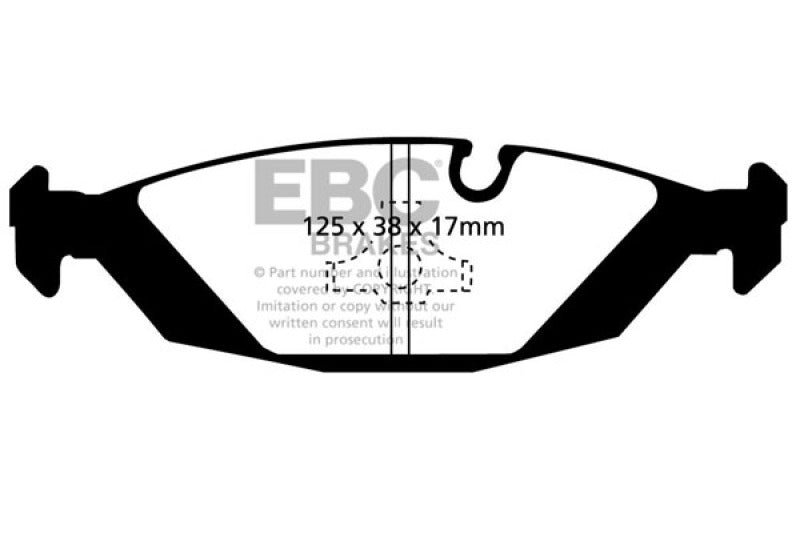 EBC 87-88 BMW M5 3.5 (E28) Redstuff Rear Brake Pads