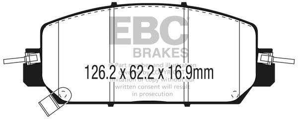 EBC 2017+ Honda CR-V 1.5L Turbo Greenstuff Front Brake Pads