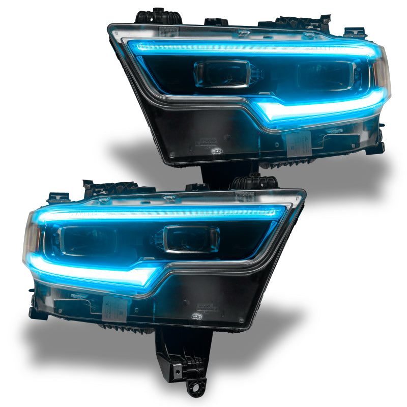 Oracle 19-21 RAM 1500 Projector LED Headlight DRL Upgrade Kit - ColorSHIFT RGBW+A w/o Controller