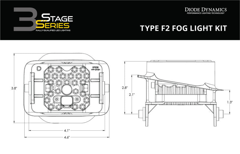 Diode Dynamics SS3 Pro Type F2 Kit ABL - White SAE Fog