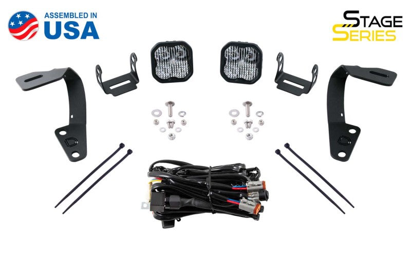 Diode Dynamics 10-21 Toyota 4Runner Stage Series 2in LED Ditch Light Kit Sport - White Combo